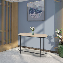 مدخل استقبال من الخشب والزجاج والمعدن 120 سم