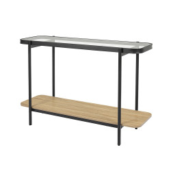 مدخل استقبال خشبي من الزجاج والخشب 120x80 سم