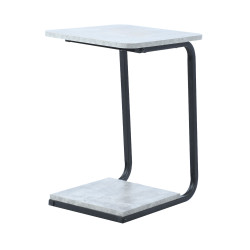 طاولة خدمة مفردة من الخشب والمعدن رمادي