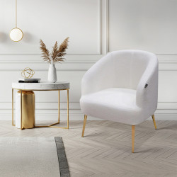 كرسي جانبي فرو أبيض كرسي جانبي فرو أبيض