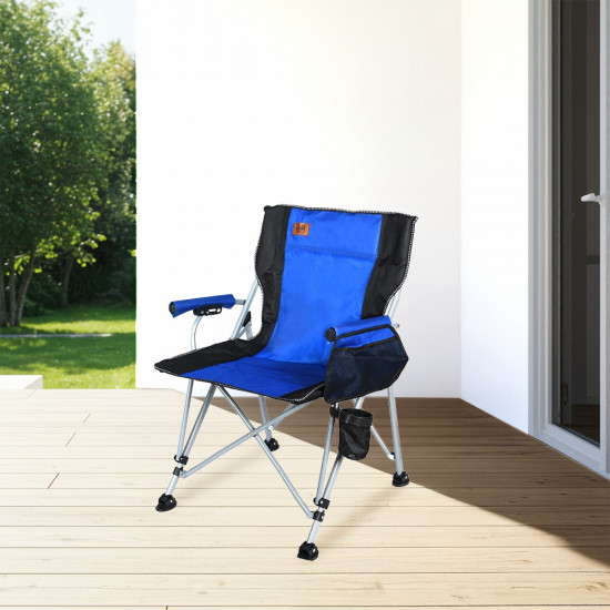 كرسي رحلات من القماش والمعدن أزرق كرسي رحلات من القماش والمعدن أزرق