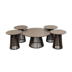 طقم طاولات خدمة 5 قطع بني طقم طاولات خدمة 5 قطع بني