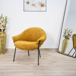 كرسي مفرد فاخر تصميم حديث اصفر