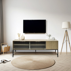 وحدة تلفزيون خشب وإكريلك 160سم