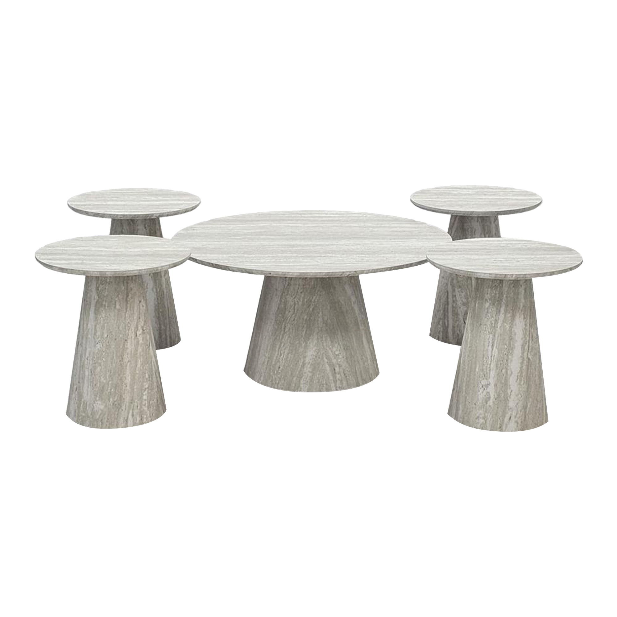 طقم طاولات خدمة 5 قطع رمادي طقم طاولات خدمة 5 قطع رمادي