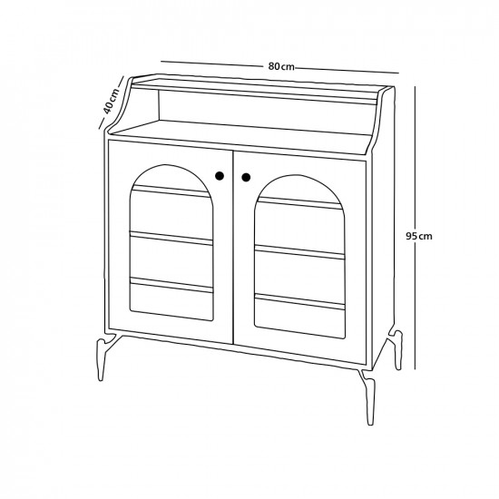 دولاب بوفيه صالة 80 سم