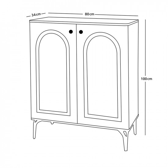 دولاب متعدد الاستخدام رمادي فاتح 80 سم