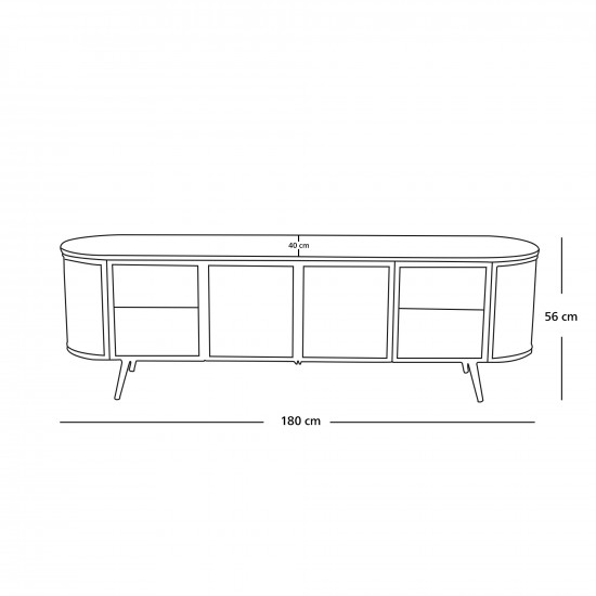بلازما تلفزيون خشب مع قواعد معدن 180سم