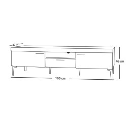 وحدة تلفزيون 160 سم