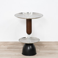 طاولة شاي مفردة من الخشب والمعدن