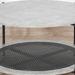 طقم طاولات خدمة 5 قطع من الخشب و الراتان طقم طاولات خدمة 5 قطع من الخشب و الراتان