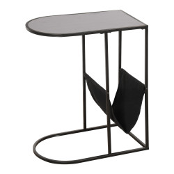 طاولة خدمة مفردةمن الخشب مع رف قماشي