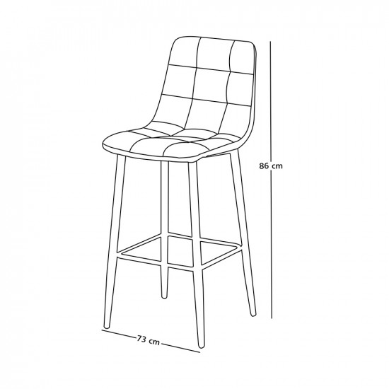 كرسي بار مخمل