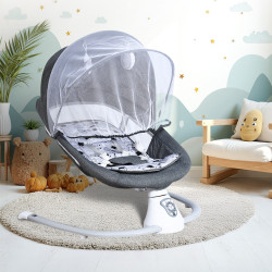 سرير وكرسي أطفال بناموسية هزاز مع ريموت