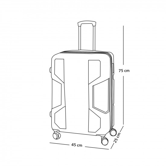 شنطة سفر كبيرة لون فضي