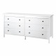 خزانة 6 درج أبيض بمقابض 172x83سم