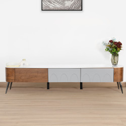 وحدة تلفزيون خشب سطح سيراميك 200 سم