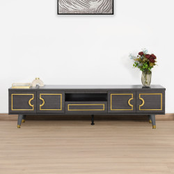 وحدة تلفزيون رمادي غامق 180 سم