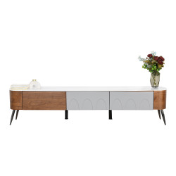 وحدة تلفزيون خشب سطح سيراميك 200 سم