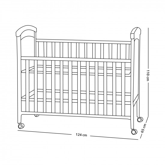 سرير أطفال بناموسية من الخشب والمعدن سرير أطفال بناموسية من الخشب والمعدن