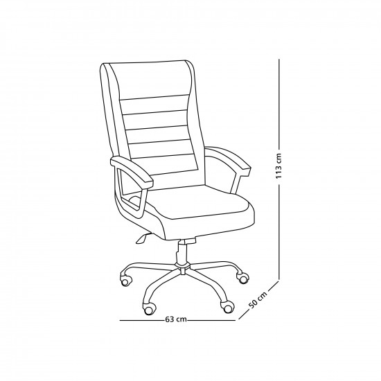 كرسي مكتب دوار جلد رمادي كرسي مكتب دوار جلد رمادي