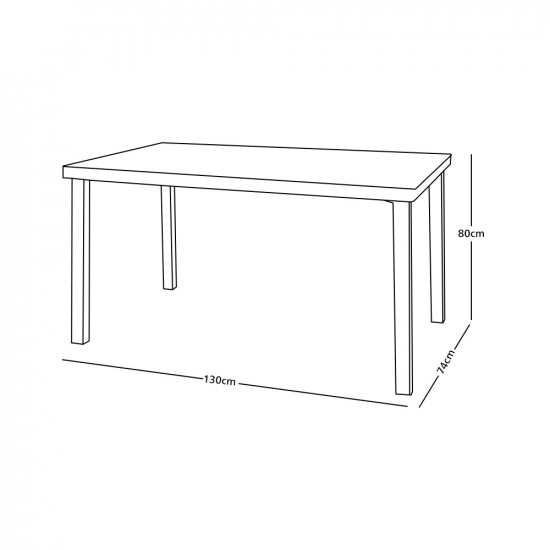 طاولة طعام مفردة 130*80 سم