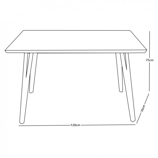 طاولة طعام مفردة من الرخام بأرجل معدنية