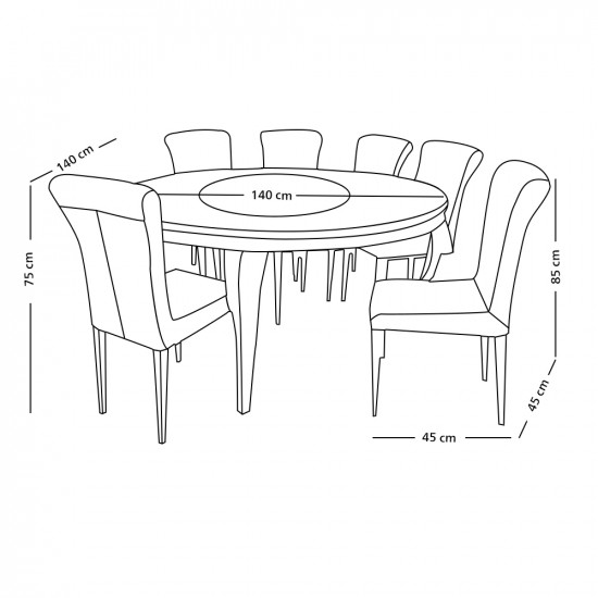 طاولة طعام رخام مع أرجل معدنية 6 كراسي طاولة طعام رخام مع أرجل معدنية 6 كراسي