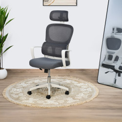 كرسي مكتب دوار رمادي