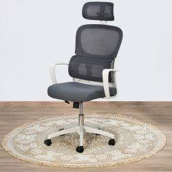 كرسي مكتب دوار رمادي