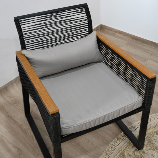 جلسة حديقة 4 مقاعد و طاولة أسود جلسة حديقة 4 مقاعد و طاولة أسود