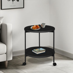 عربة تقديم 2 دور أسود عربة تقديم 2 دور أسود