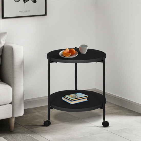 عربة تقديم 2 دور أسود عربة تقديم 2 دور أسود