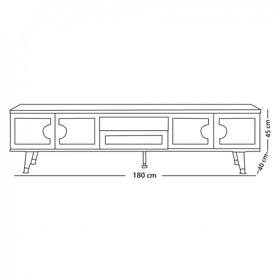 وحدة تلفزيون اوف وايت 180 سم وحدة تلفزيون اوف وايت 180 سم