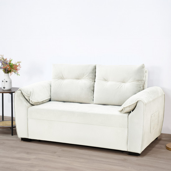 كنبة قابلة للتعديل إلى سرير بظهر مائل - اوف وايت كنبة قابلة للتعديل إلى سرير بظهر مائل - اوف وايت