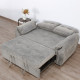 كنبة قابلة للتعديل إلى سرير بظهر مائل - رمادي فضي كنبة قابلة للتعديل إلى سرير بظهر مائل - رمادي فضي