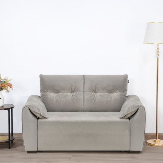 كنبة قابلة للتعديل إلى سرير بظهر مائل - رمادي فضي كنبة قابلة للتعديل إلى سرير بظهر مائل - رمادي فضي