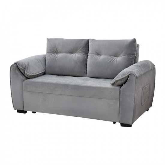 كنبة قابلة للتعديل إلى سرير بظهر مائل - رمادي كنبة قابلة للتعديل إلى سرير بظهر مائل - رمادي