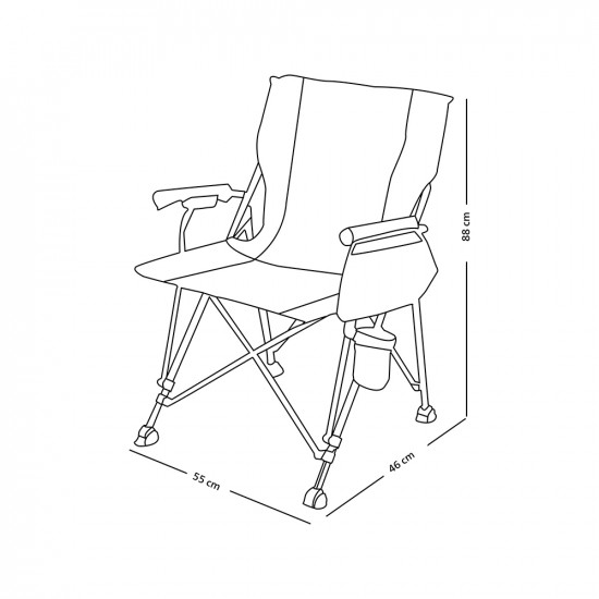 كرسي رحلات من القماش والمعدن أزرق كرسي رحلات من القماش والمعدن أزرق