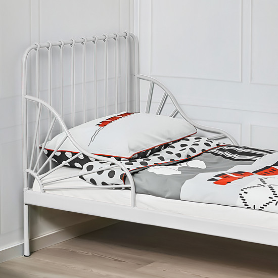 سرير معدن أبيض 170X80 سم