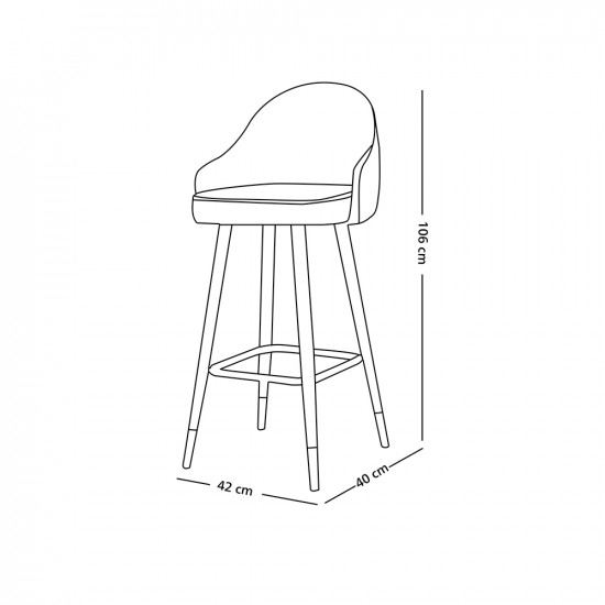 كرسي بار جلد قابل للدوران جلد × معدن كرسي بار جلد قابل للدوران جلد × معدن