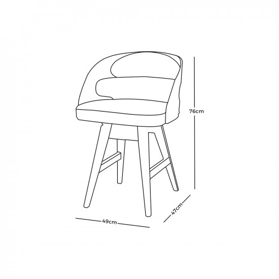 كرسي بار من الخشب والجلد