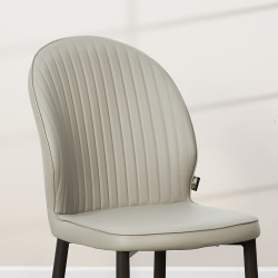 كرسي مفرد جلد رمادي فاتح كرسي مفرد جلد رمادي فاتح