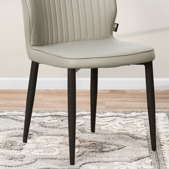 كرسي مفرد جلد رمادي فاتح كرسي مفرد جلد رمادي فاتح