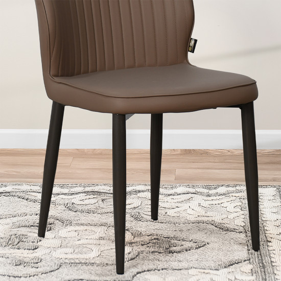 كرسي مفرد جلد بني فاتح كرسي مفرد جلد بني فاتح