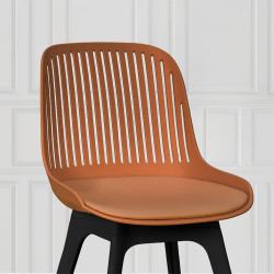 كرسي بلاستيك عصري مع مقعد جلد هافان كرسي بلاستيك عصري مع مقعد جلد هافان