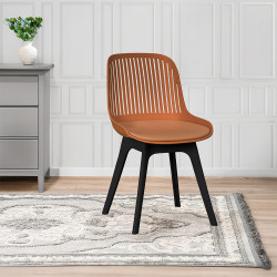 كرسي بلاستيك عصري مع مقعد جلد هافان كرسي بلاستيك عصري مع مقعد جلد هافان