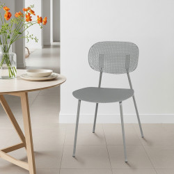 كرسي مفرد جانبي بلاستيك / معدن