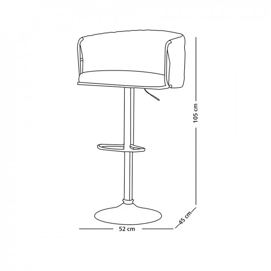 كرسي بار قماش مخمل رمادي كرسي بار قماش مخمل رمادي