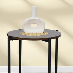 طاولة خدمة 2 دور مفرد بني غامق